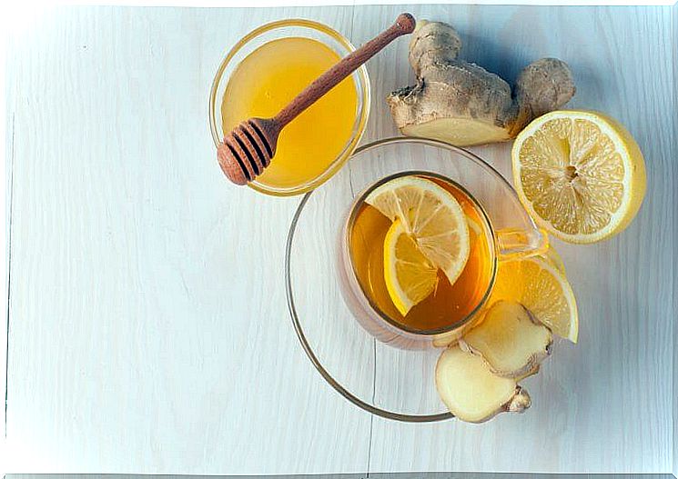 Ginger with honey - irritating cough