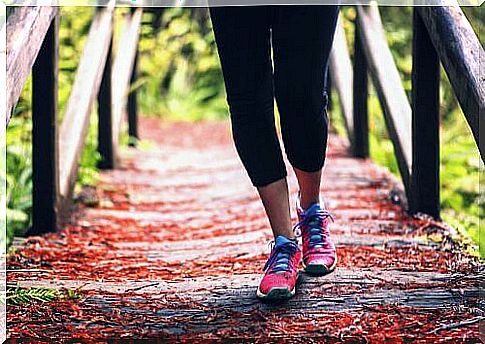 Woman out for a walk