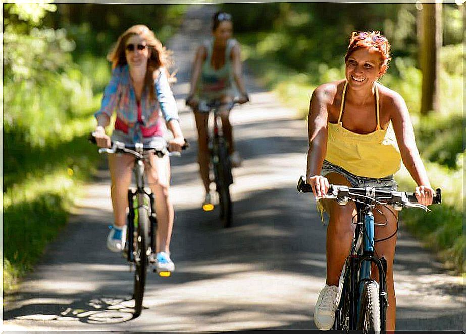 On a bike ride