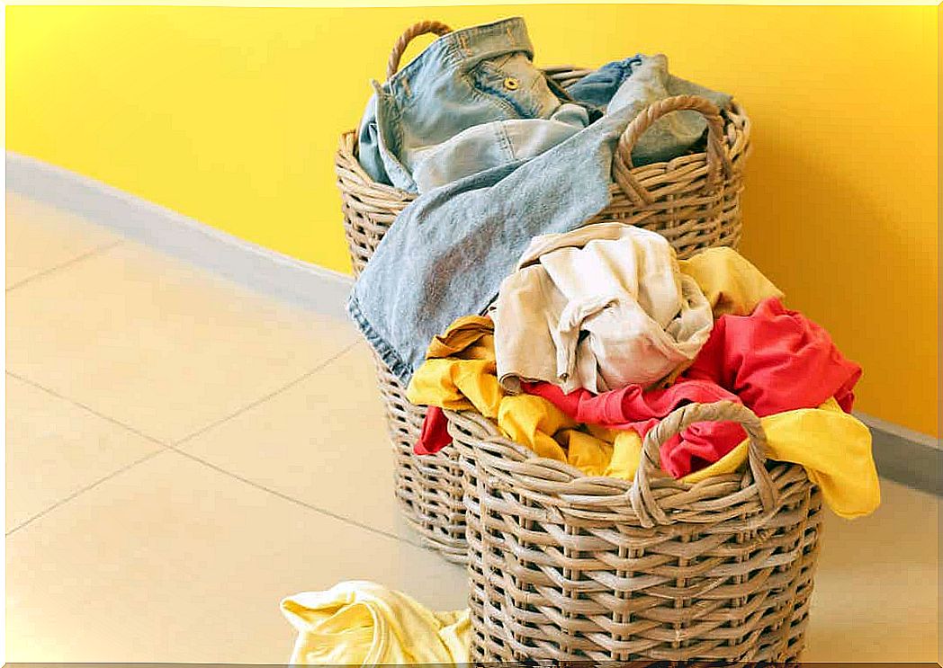 Laundry in baskets