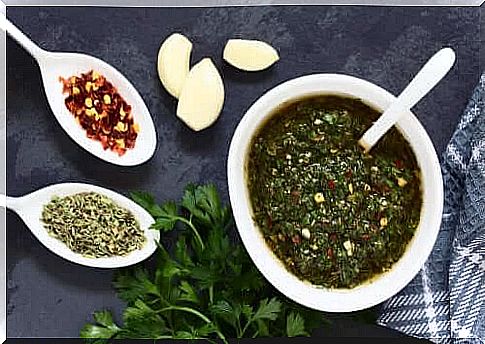 Green sauce for fish balls of hake