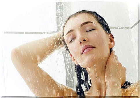 Woman in shower