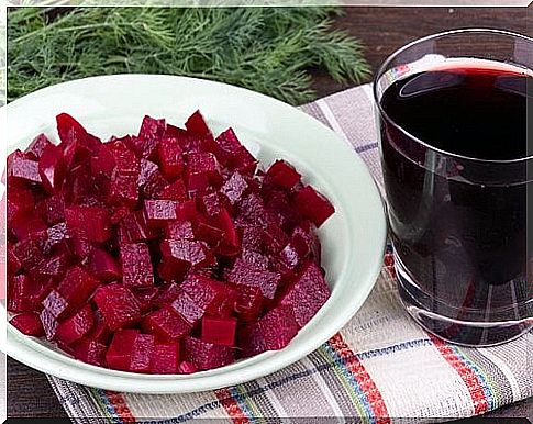 Diced beetroot