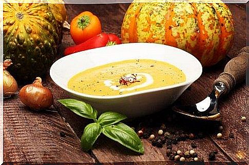 Enjoy a delicious and creamy pumpkin soup as a light evening meal