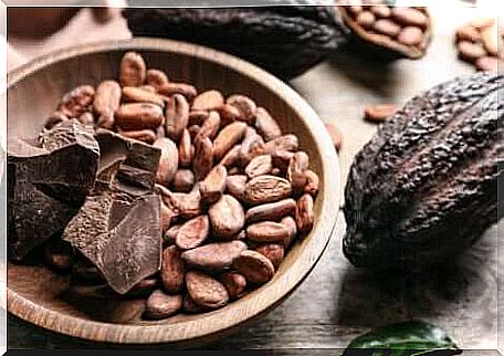 Cocoa beans illustrate the healthiest chocolate